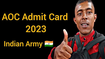 AOC Army Admit card 2023// #agniveer #indian_army @RacerSaidul