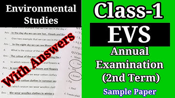 Class-1 Annual Examination EVS Sample Paper | Class-1 2nd Term Question Paper |  #EVS