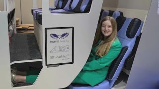 Double Decker Airplane Seats  New Orleans Saints 