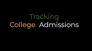 Tracking College Applications