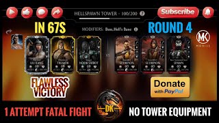 Hellspawn Tower 100 Fatal▪️Round 4 🎮 Mortal Kombat Mobile▫️MK Mobile #mortalkombatmobile #mkmobile