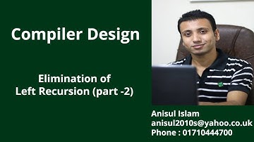 Compiler Design Bangla Tutorial 13 : Elimination of Left Recursion (part-2)