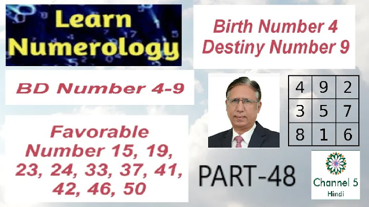 Learn Numerology (Part-48), Birth Number 4, Destiny Number 9, BD 4-9, Root Number 4-Destiny Numbe...