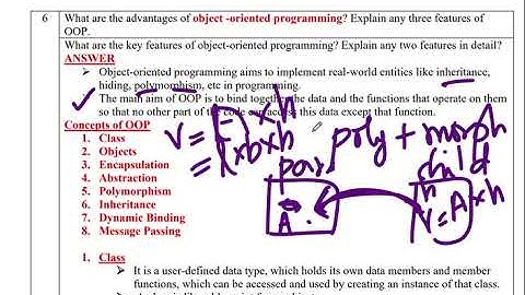 S6 CE: CPCT -  Part B answers :Features of OOP