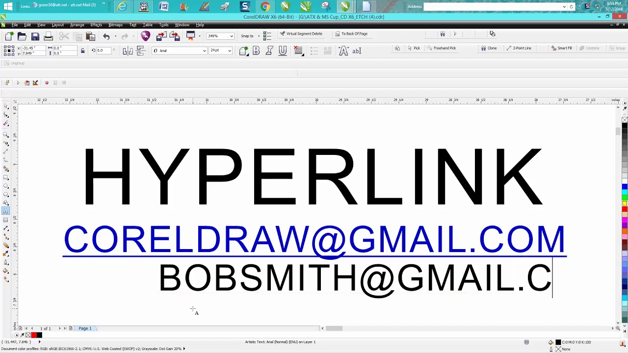 Corel Draw Tips Tricks Hyperlink Or Not Youtube