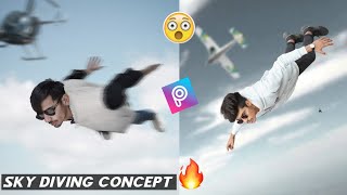 SKY DIVING CONCEPT Photo Editing Only 1 Step😳? | Picsart Editing Secrets screenshot 4