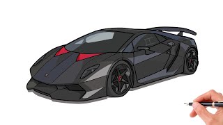 Career Overview How to draw a LAMBORGHINI SESTO ELEMENTO / drawing lambo sports car step by step