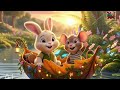 Bella and Milo's Leaf Boat Ride🎵🐰🐭leaf boat adventure Bella and Milo story My kids songs#storytime