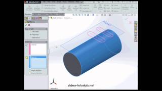 Slots on a Cylindrical Surface  SolidWorks Tutorials Q&A