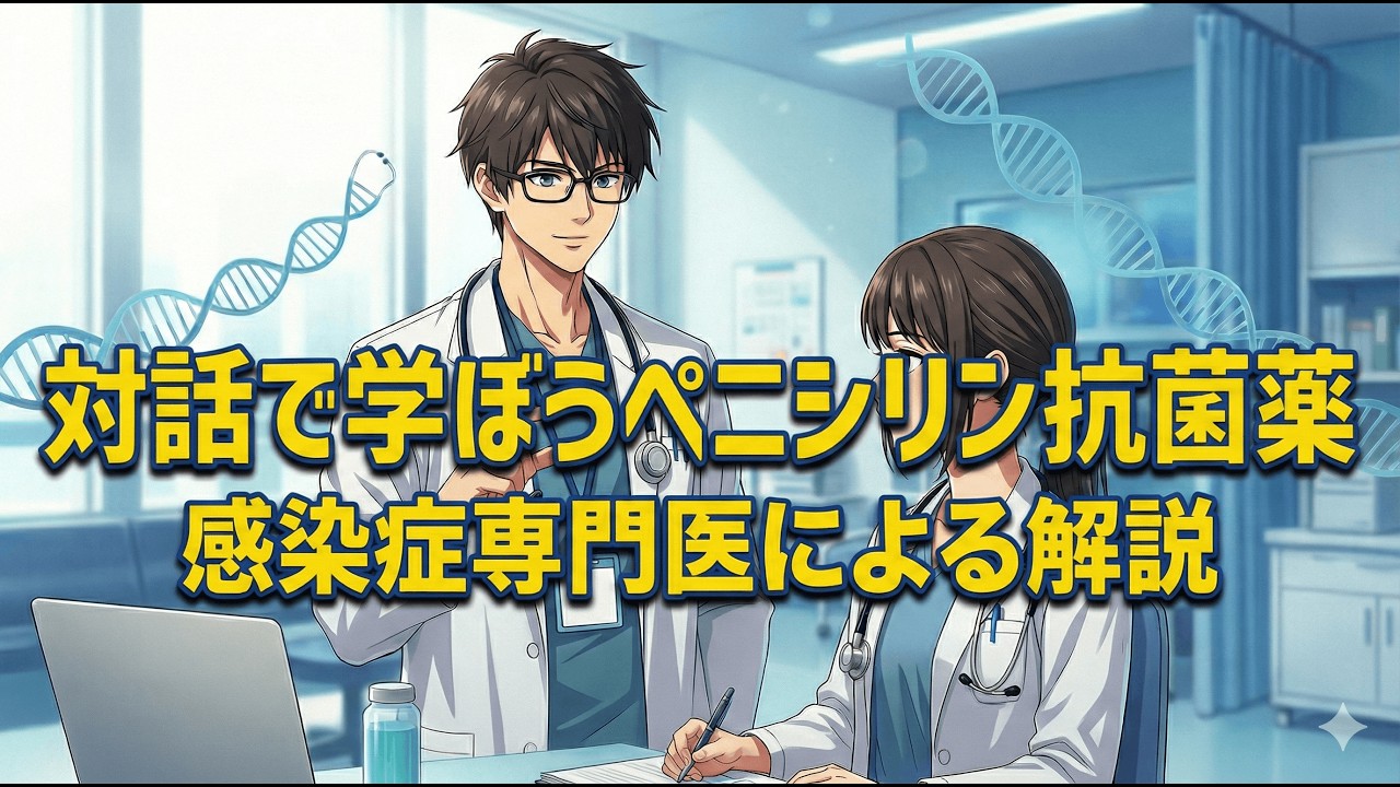 【対話で学ぶ】だれでもわかる！ペニシリン系抗生剤　＃ペニシリン　＃合成ペニシリン　＃ベータラクタマーゼ阻害　＃ドクターケン　@drkenmedical