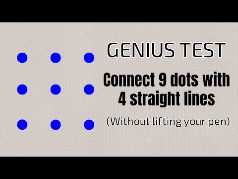 Brain Teaser IQ Test: Only A Superhuman Can Connect The Nine Dots With Four  Straight Lines in 30 Seconds!