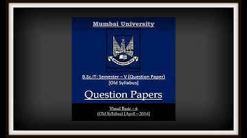 B.Sc.IT: Semester V (Visual Basic – 6 – April / 2014) [Old Syllabus – Question Paper]