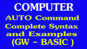 AUTO Command (GW- BASIC ) | Class 10th