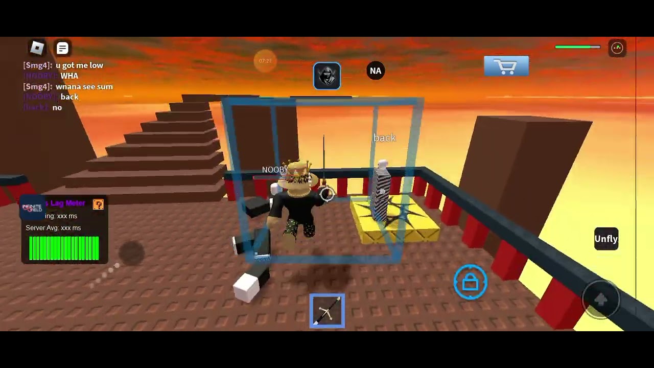 Trolling With Reach On Mobile sword fights on height Nameless admin Mobile 2024 🔥