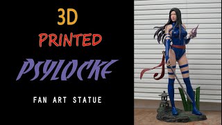 Psylocke 3d Printed Fan Art Statue