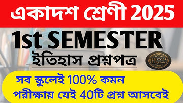 Class 11 history Suggestion 2025| 1st Semester EXAM 2025|CLASS 11 FINAL QUESTIONS SET|