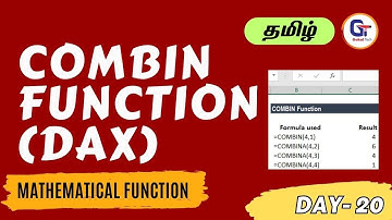 COMBIN (DAX) function | Mathematical function (DAX) In Power BI  - Day 20 -  #gokultech