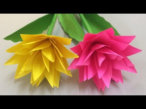 美しい紙の花を作る方法-紙の花を段階的に作る-DIY紙の花