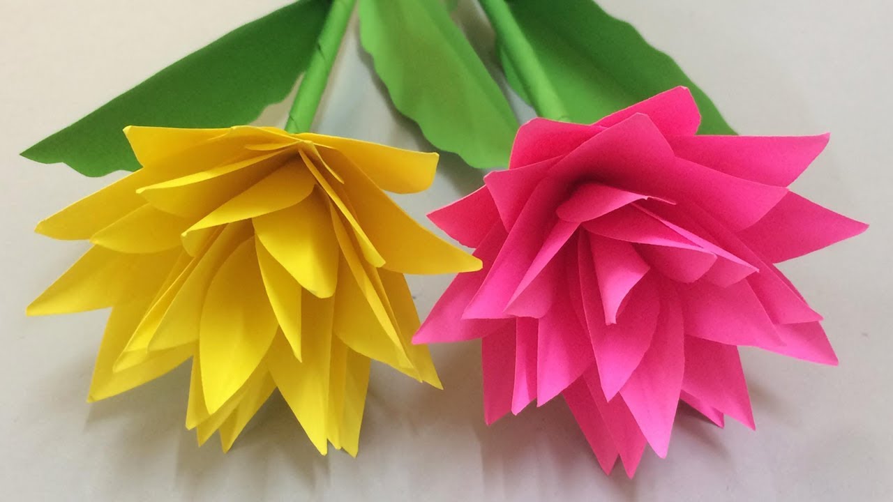 how to make beautiful paper flower making paper flowers flower with paper