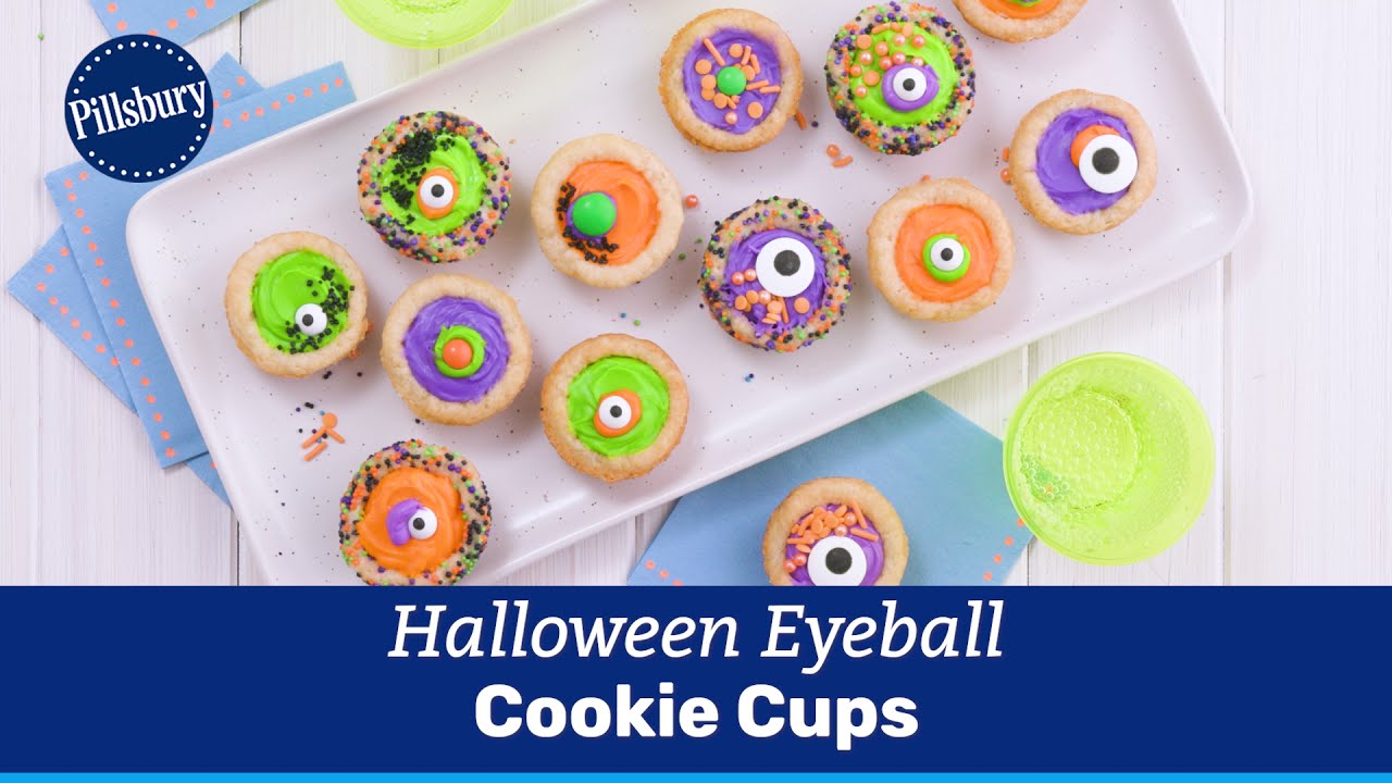 Halloween Eyeball Cookie Cups Pillsbury YouTube