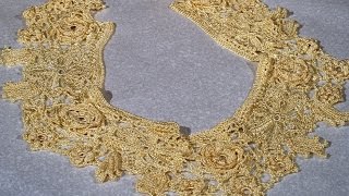 Вязаный воротничок крючком Завершающая часть Вязаный воротничок крючком Завершающая часть