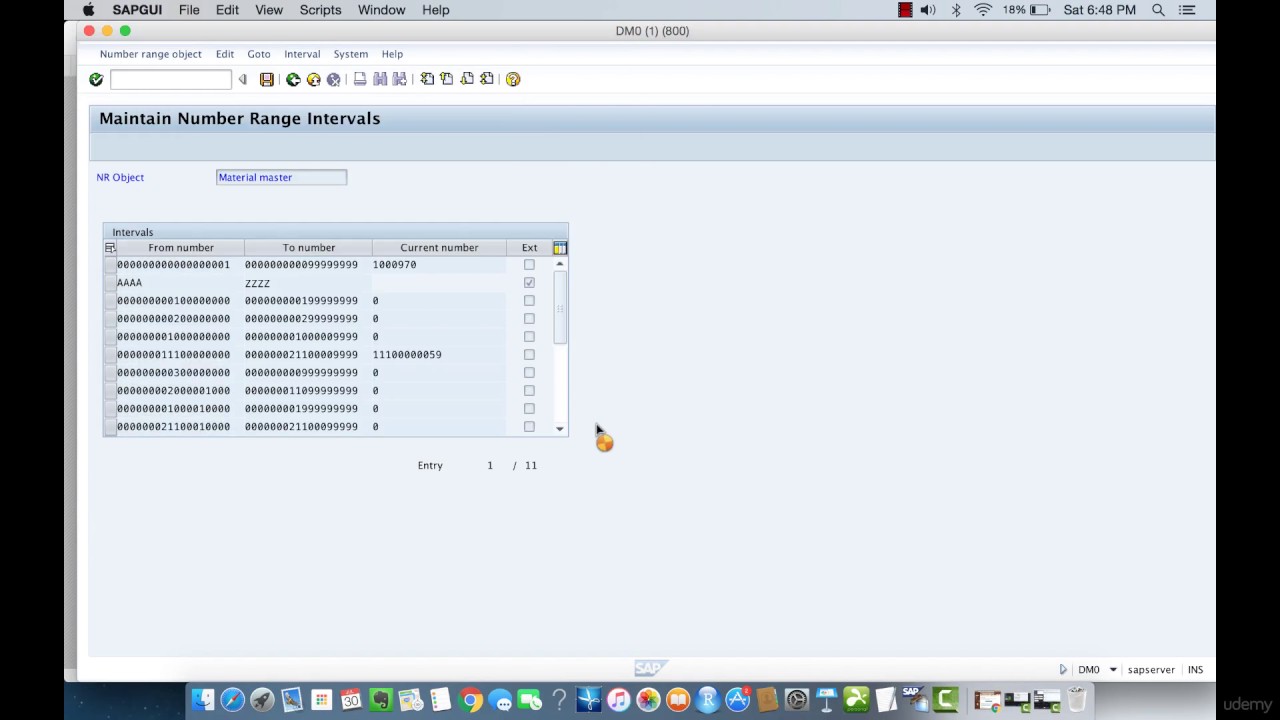 number range assignment sap mm