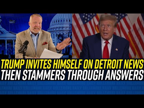 Trump INVITES HIMSELF Detroit News Station & Immediately Forgets His Answers!