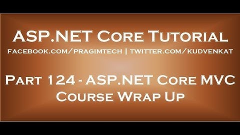 Samenvatting van de ASP NET Core-cursus