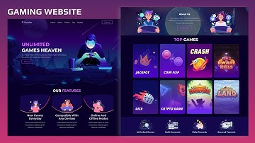 Responsive Gaming Website Design Template Using HTML/CSS/JS From Scratch