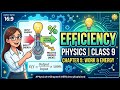 Efficiency | Physics Class 9 Chapter 5 | Work &amp; Energy | Full Concept Explained