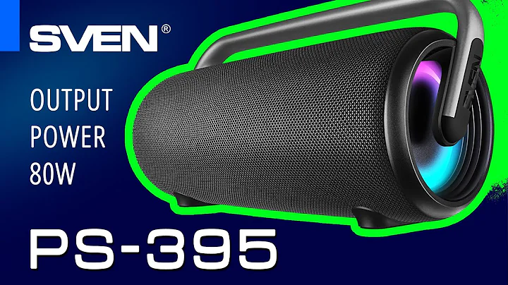 SVEN PS-395 - portable speaker system with water protection and backlight.