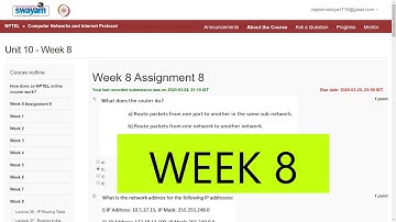 Week 8 NPTEL Computer Networks and Internet Protocol Assignment Answers/Solutions CN 2020