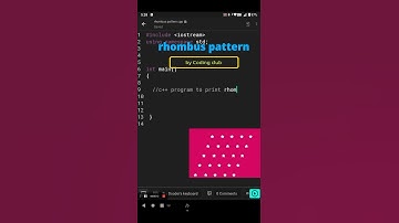 rhombus pattern by c++ | c++ program | coding