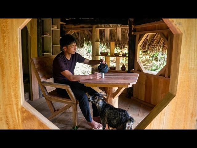 Building a Nail-Free Wooden Table & Chair Set | Finishing the