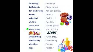 Learn vocabulary | Topic: Sport - What sport do you like? | Learn English every day