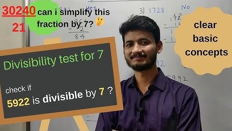 divisibility test for 7 | is number divisible by 7