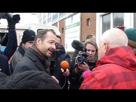 Appingedam, 14 januari 2019; ontvangst minister Wiebes.