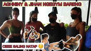 BTS REALITA JENNY & AMELIA! (AGHINY & JIHAN ) GYM BARENG  | TEREKAM HP KETAHUAN SALING TATAPAN ‼️