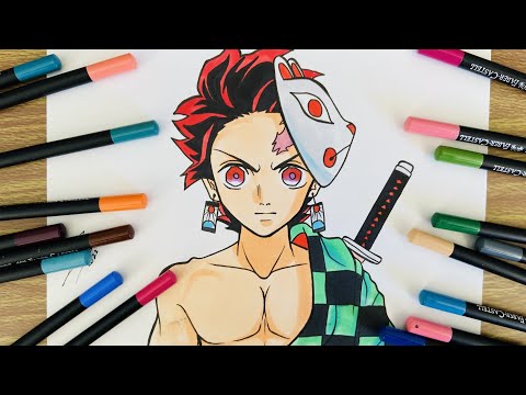 Use a TÊCNICA De samurai!Como desenhar o tanjiro kamado (demon slayer) 