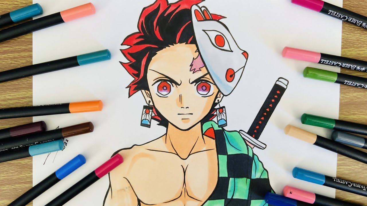 Como desenhar o Tanjiro Kamado - How to draw Tanjiro 