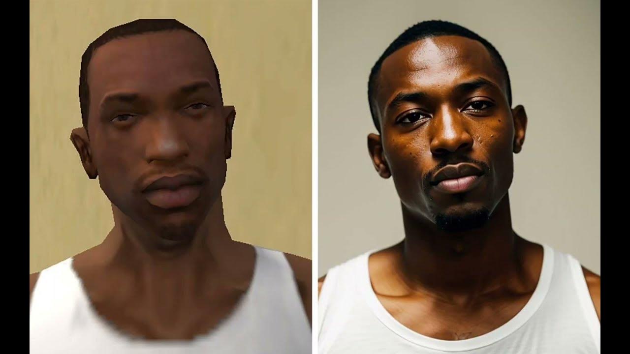 PERSONAJES DE GTA EN LA VIDA REAL!! GTA SAN ANDREAS - GRAND THEFT AUTO 5 - YouTu