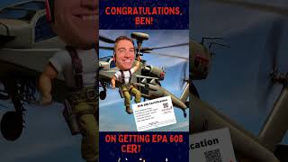 Big Shoutout To Benjamin Carsey For Earning His Epa Certification