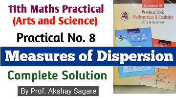 Class 11th Mathematics Practical Book | Practical No. 8 Measures of Dispersion All answers 🙌