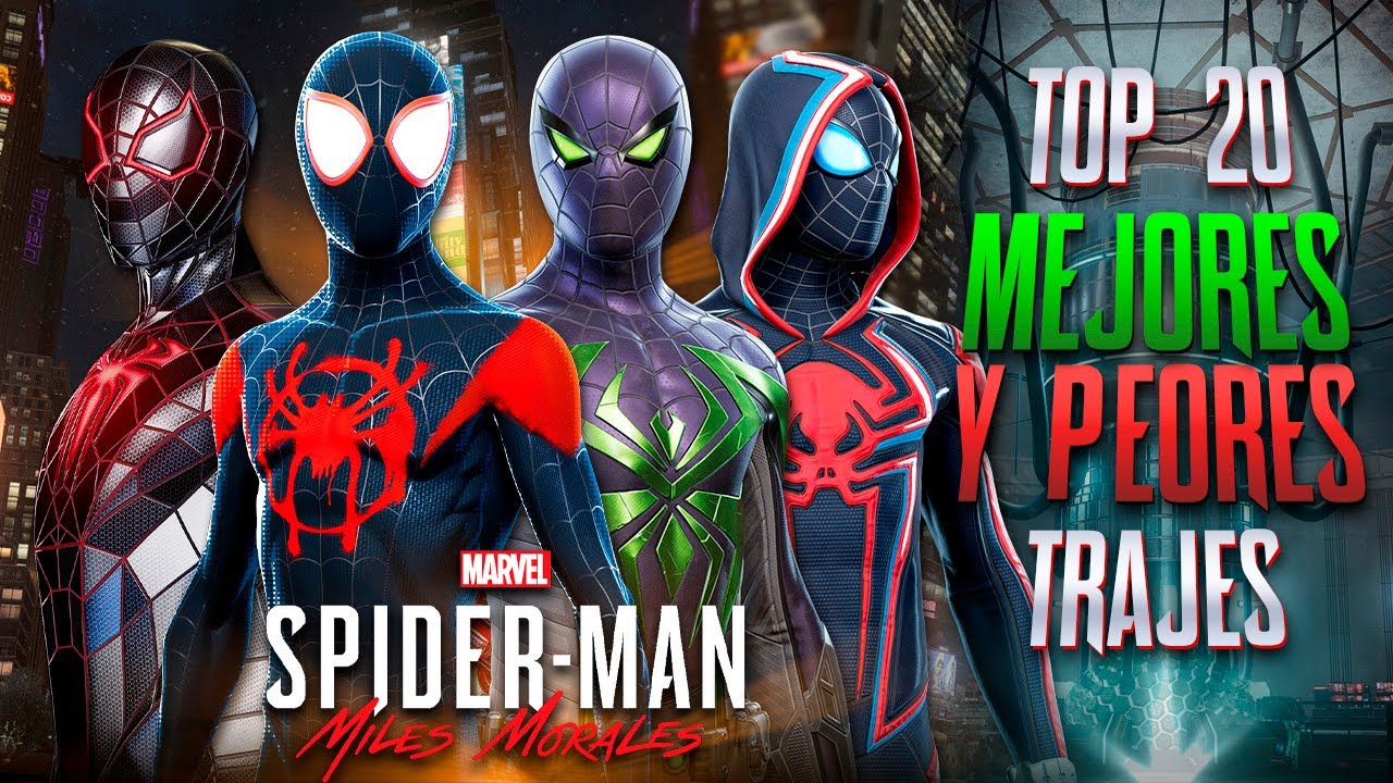 Top 20 Mejores Trajes de Spider-Man Miles Morales - YouTube