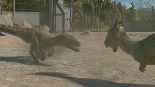 Jurassic World Evolution 3: Dracorex pair vs Velociraptor pair