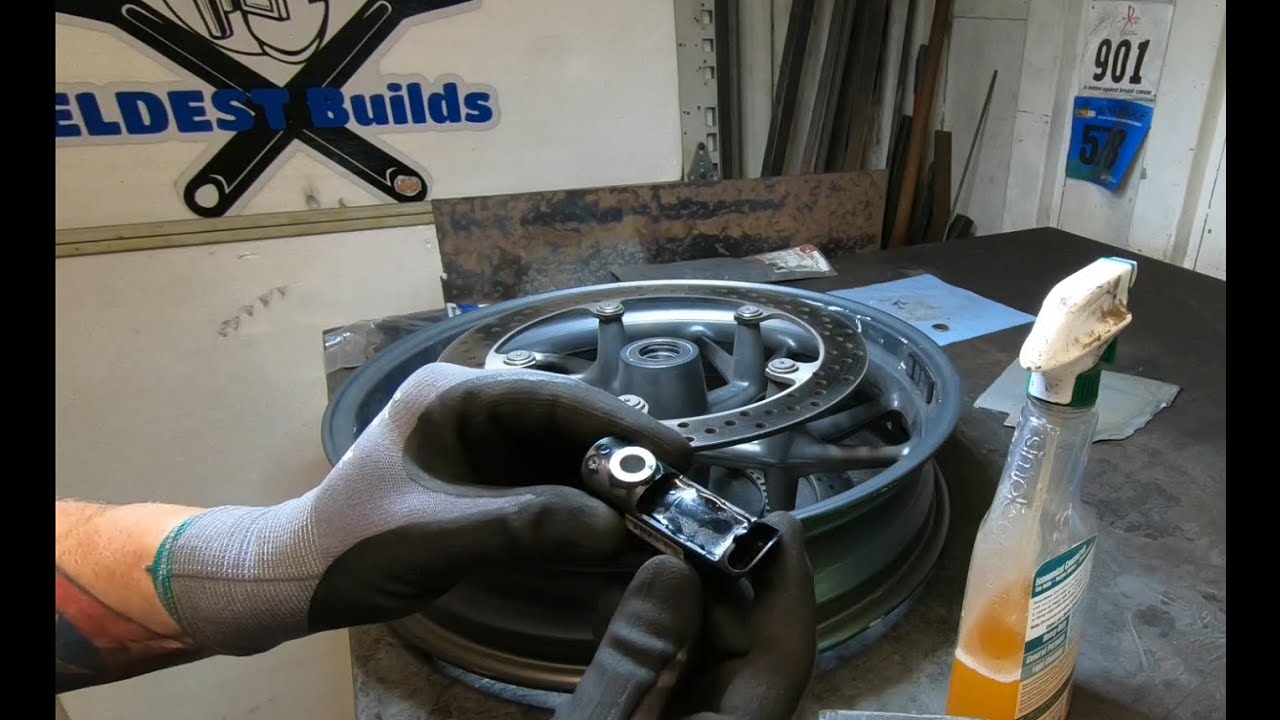 2011 BMW K1300S, Tire pressure sensor, TPMS, battery change, front and rear