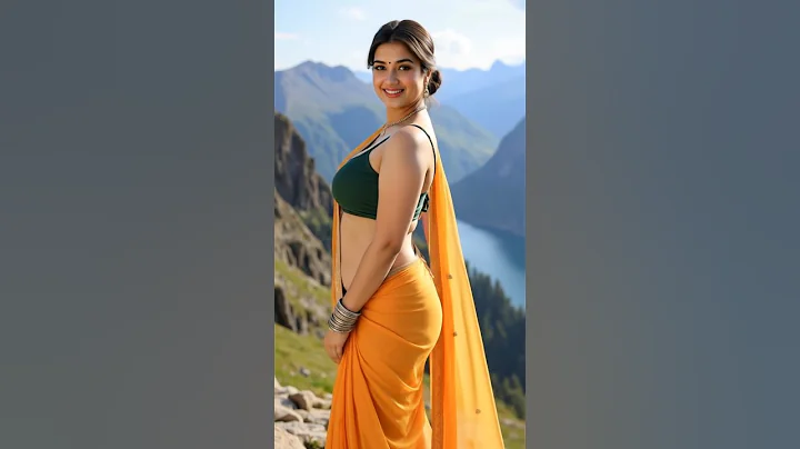 💛 Yellow Saree Beauty – This Look Will Steal Your Heart! 😍 #shorts #mauntains #trending