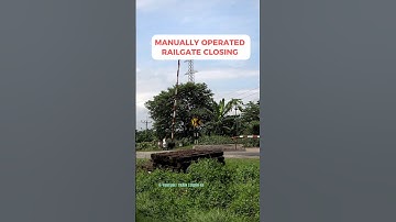 Manually operated railgate closing