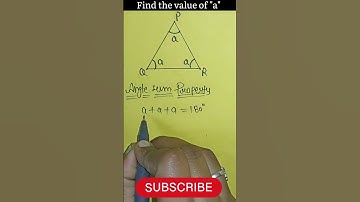 How to find the value of "a" | Triangles and its Properties #properties #class7th #maths