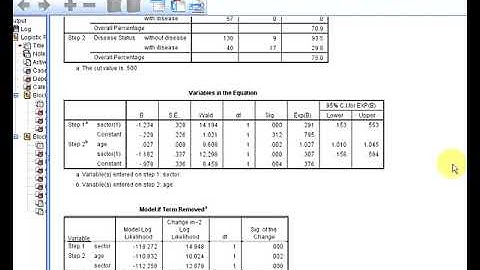 SPSS Variable Selection for Logistic Regression